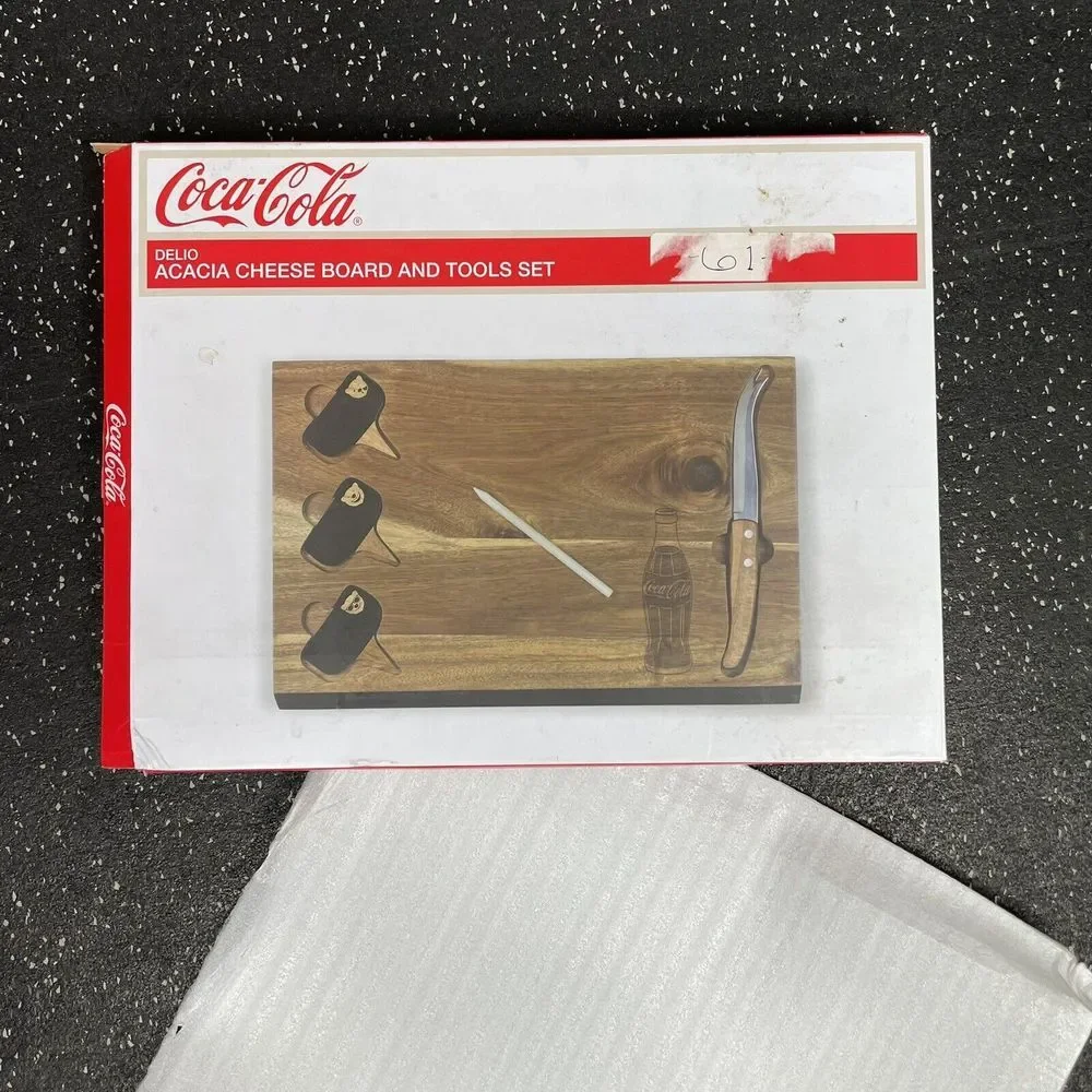 Toscana Coca Cola Delio Acacia Cheese Board and Tools Picnic‎ Time Charcuterie